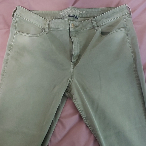 sage green jeggings